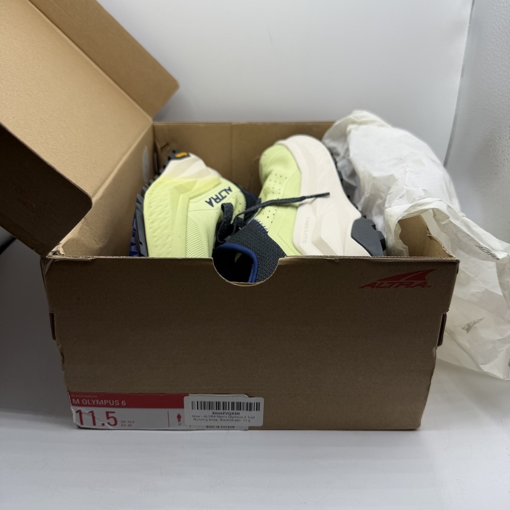 Altra Olympus 6 AL0A85NJ043 Mens Size US 11.5 Black/Green Running Vibram Shoes - Picture 9 of 9